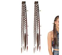 Tresse De Cheveux Pièce Synthétique Longue À Clipser 50,8 Cm Boho | 1 Paire Extensions Cheveux Tresses Queue De Cheval Pour Femmes Et Hommes Coiffure Festival Musique Plage