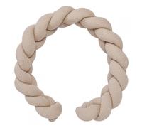 Tresse décorative ouatinée en coton gaufré latte