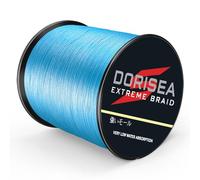 Tresse Dorisea 100 m - 100 % polyéthylène - Ligne de pêche 6, tressée - Test 249,5 kg - Résiste à l'abrasion - Ne s'étire pas - Petit diamètre, bleu, 60lb/0.40mm