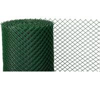 Tresse ECONOMY 6, 1000/20x20 mm, dessin carré à 45°, 300g/m2, vert, entièrement plastique, paquet de 25 m