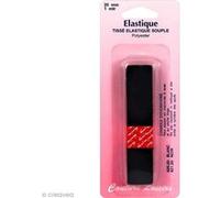 Tresse élastique plate Noir - 20 mm x 1 m Noir G