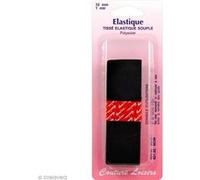Tresse élastique plate Noir - 32 mm x 1 m Noir G