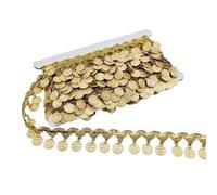 Tressé or gland dentelle frange paillettes Paillette ruban scène Performance costumes robe de mariée couture tissu cintre Fringe Lace Garniture à Franges Dentelle(B3,2Yards)