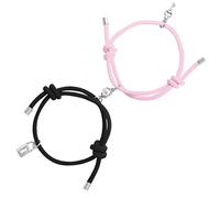 tressé pour Couple, 2 pièces, Corde à clé de Verrouillage, Une Paire de Boules à Main, Cadeau pour Hommes Femmes, Breloques d'amitié, Bijoux en Corde
