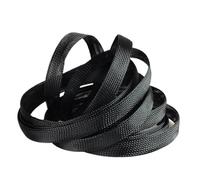 Tresse pour Fils Gaine de câble tressée Noire en Pet, 1 pièce, for Protection de Ligne de données, Longueur de Tube de câble de 1 à 200 m(100 Meters*25 MM)