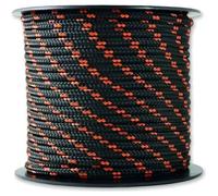 Generique Tresse polyester/polyamide Chapuis Mo325N Résistance 200 kg Ø 3 mm 25 m Noir/Orange