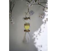 Tresse Savon 1 Coeur Citron et 1 Oiseau bergamote. Décoration fabriquée de façon Artisanale en Camargue