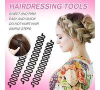 Tresse Torsadée En Plastique Noir Avec Crochet, Durable, Délicat, Léger, Facile À Utiliser, Accessoires De Bricolage, Outil De Salon De Mode