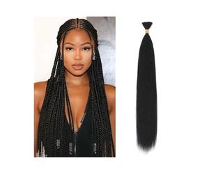 Tresser les cheveux, Extensions de cheveux brésiliens Remy lisses et soyeux, sans trame, for tressage, 50 g(16inch)