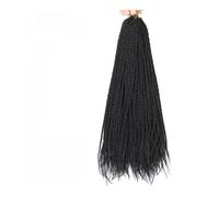 Tresses au crochet faites à la main for femmes noires, extensions de cheveux synthétiques Wear and Go(1B,14inch)