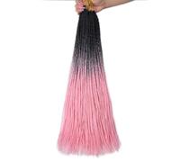 Tresses au crochet torsadées de 24 pouces, torsades fines pour femmes, extensions de cheveux synthétiques bleu ombré pour un usage quotidien - 36 à 24 pouces, 30 brins