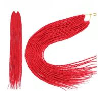Tresses au crochet torsadées de 24 pouces, torsades fines pour femmes, extensions de cheveux synthétiques bleu ombré pour un usage quotidien de 12 à 24 pouces, 30 brins