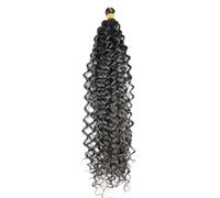 Tresses Synthétiques Longues Et Ondulées Au Crochet Pour Femmes Mèches Ombrées Ombre gray9 16 Inch 7Pcs