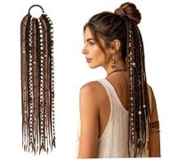 Tresses vikings|.Tresses Viking|, Extension de queue de cheval tressée longue Boho, Clip Dreadlock dans les extensions cravate cheveux en queue cheval, Stylin d'une minute, 24 pouces, Style