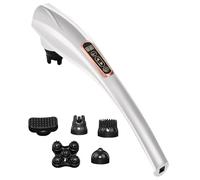 Tressify Baguette de massage sans fil avec écran LCD, masseur portable, 5 têtes, 10 vitesses, 12 modes, rechargeable, tissu