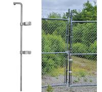 Tressify Boulon de canne pour portail double ou simple, tige de clôture en acier galvanisé robuste, 81,3 x 4,3 cm, pour fermes, jardins, cours