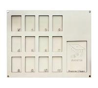 Tressify Cadre photo pour l'année scolaire, douze emplacements pour photos, cadre de remise de diplôme en bois, cadeau souvenir pour la maternelle à la 12e année, affichage de mon année scolaire