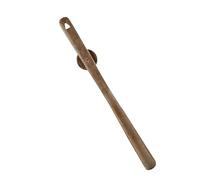 Tressify Chausse-pied à long manche en bois de hêtre, finition noyer, sans se pencher, fixation par aspiration, coffret cadeau, idéal pour seniors, femmes enceintes, personnes ayant mal au dos