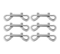 Tressify Crochets métalliques à double extrémité en alliage de zinc, dimensions 7 cm et 10 cm, clips pour laisses d'animaux domestiques, sacs, applications marines, résistants à la corrosion, lot de 6