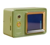 Tressify Enceinte d'affichage de paroles avec horloge, design portable vintage, technologie sans fil 5.3, idéal pour les fêtes et les cadeaux