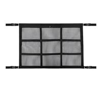 Tressify Filet de rangement de toit de voiture, 9 compartiments, double couche avec fermeture éclair, sangles réglables pour plafond de véhicule, gain de place, intérieur de camionnette, 35,4 x 65 cm