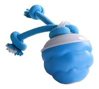 Tressify Jouet interactif pour chien, balle roulante automatique, rechargeable, coquille, bruissement, évitement d'obstacles, jouet molaire, USB-C, bleu