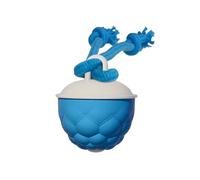 Tressify Jouet pour chien avec son d'oiseau, balle interactive intelligente pour chien, ABS TPR bleu, jouet automatique à mâcher pour petits chiens, 7,1 cm de diamètre, jeu d'ennui intérieur et