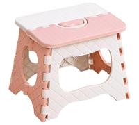 Tressify Klapphocker, tragbarer Kunststoffhocker für Erwachsene und Kinder, obere Fläche 23 x 18,5 cm, rutschfestes Design, Griff, Leicht, faltbar für Zuhause, Küche, Badezimmer, Außenbereich