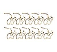 Tressify Lot de 10 décorations en bois à suspendre en forme d'éléphant d'amitié avec carte de bénédiction, option de gravure personnalisée, cadeaux d'anniversaire pour meilleure amie, 7,9 x 5,1 x 9,4