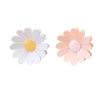 Tressify Lot de 14 Pinces à sachets Fleuries 2 en 1, 12 Pinces Marguerite Roses et Blanches à Fixation métallique, avec 2 décorations frigo adhésives en Pierre, pétales 3D, pour Cuisine et Rangement