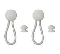 Tressify Lot de 2 Clips Bungee en Nylon Blanc, Boutons de Tension de Corde élastique 7,5 in / 19 cm pour bâche de Bateau, taud de Yacht et Capote de Voiture, Pose Rapide et Retrait sans Effort