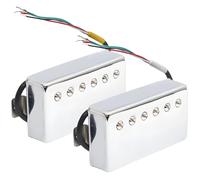 Tressify Lot de 2 micros de guitare en métal, 50 mm, 52 mm, double bobine, micros électriques, pour guitares Lp, Sg, Es, avec