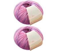Tressify Lot de 2 pelotes de laine d'alpaga pour tricot et crochet - Fils doux et colorés pour écharpes, chapeaux et loisirs créatifs - Arc-en-ciel