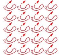 Tressify Lot de 20 sifflets en Plastique avec Cordon, sifflet d'arbitre Rouge à Son Puissant, sifflet ABS avec Cordon pour entraînement Sportif, événements de Jeu, Cadeaux de fête, Usage répété