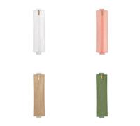 Tressify Lot de 4 Pochettes Stylo pour carnet, Vert Olive, Kaki, Rose, Blanc, Papier Kraft Lavable résistant à l'eau, étui Crayon Fin zippé, Passant élastique pour Planner, 19,5 x 5 cm, léger