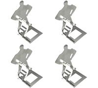 Tressify Lot de 4 Porte Hot Dog, Support Barbecue pour saucisses en Acier Inoxydable 304, Forme Humaine Amusante, Rack Pliable avec Pics de Maintien pour maïs, Stand Original pour Camping et fête