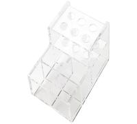 Tressify Organisateur d'outils dentaires en acrylique, 12 trous pour tubes à essai, boîte de rangement transparente pour seringues, appareils dentaires, équipement de clinique, design compact