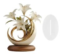 Tressify Ornement Floral en Acrylique, Support Plat 2D Moderne, décor de Table pour la Maison, Le Salon, l’entrée et Le Bureau, Format 20 cm x 14,8 cm, Style Contemporain pour Un intérieur Actuel