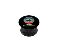 Trestles Orange County California Surf Vintage Surfer Soleil PopSockets PopGrip Adhésif