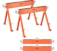 Tréteau de support VEVOR, lot de 2 tréteaux de travail, capacité de charge 600 kg, tréteau de sciage avec pieds pliables, tréteau pliable portable avec patins antidérapants, pour travaux sur bois, men