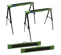 Tréteau de Travail Chevalets Pliage Réglable en Hauteur 2er Set Buck Jack
