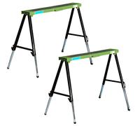 Tréteau de Travail Chevalets Pliage Réglable en Hauteur 2er Set Buck Jack