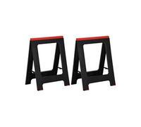 vidaXL TrÃ©teaux de travail pliables 2 pcs PP Noir et rouge 350 kg