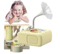 Tretregard Kids Phonograph, Card Phonograph for Kids, Early Education Phonograph Story Machine, with 96 Learning Cards and 8 Recording Cards, Audio Book Gift for Boys and Girls (Orange)
