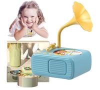 Tretregard Kids Phonograph, Card Phonograph for Kids, Early Education Phonograph Story Machine, with 96 Learning Cards and 8 Recording Cards, Audio Book Gift for Boys and Girls (Blue)