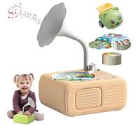 Tretregard Kids Phonograph, Kids Phonograph with 96 Cards, Toddler Record Gramophone Audio Book Toy, Educational Music Story Player, Interactive Gift for Boys and Girls (D)
