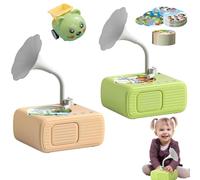 Tretregard Kids Phonograph, Kids Phonograph with 96 Cards, Toddler Record Gramophone Audio Book Toy, Educational Music Story Player, Interactive Gift for Boys and Girls (B+C)