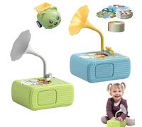 Tretregard Kids Phonograph, Kids Phonograph with 96 Cards, Toddler Record Gramophone Audio Book Toy, Educational Music Story Player, Interactive Gift for Boys and Girls (A+B)