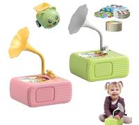 Tretregard Kids Phonograph, Kids Phonograph with 96 Cards, Toddler Record Gramophone Audio Book Toy, Educational Music Story Player, Interactive Gift for Boys and Girls (A+C)