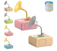 Tretregard Phonograph, Educational Music Story Player, Kids Phonograph with 96 Cards, Audio Book Gift for Boys and Girls (Pink+Beige)
